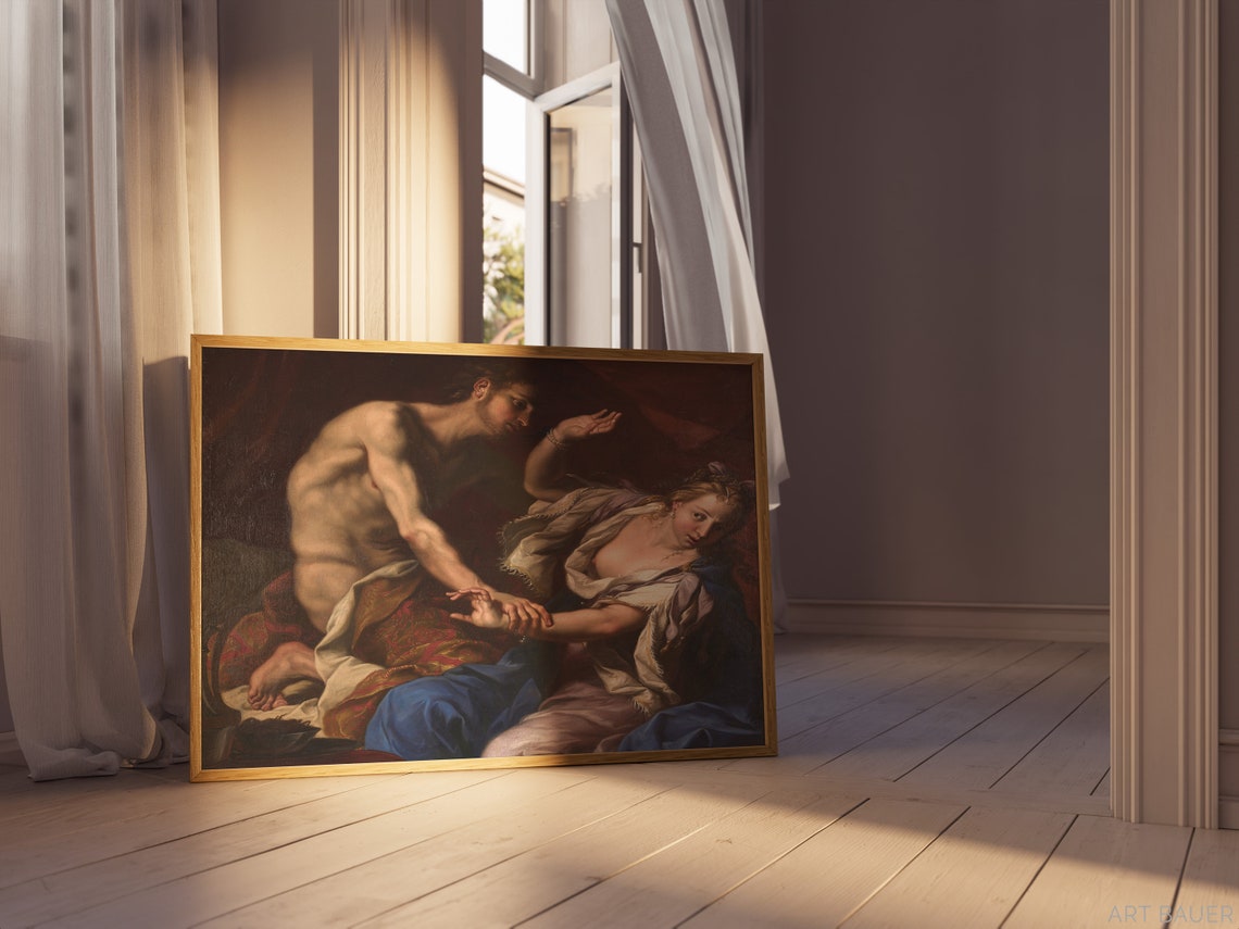 Guercino 1650 Amnon and Tamar Italian Baroque Painting Drama Art Print - Image 5