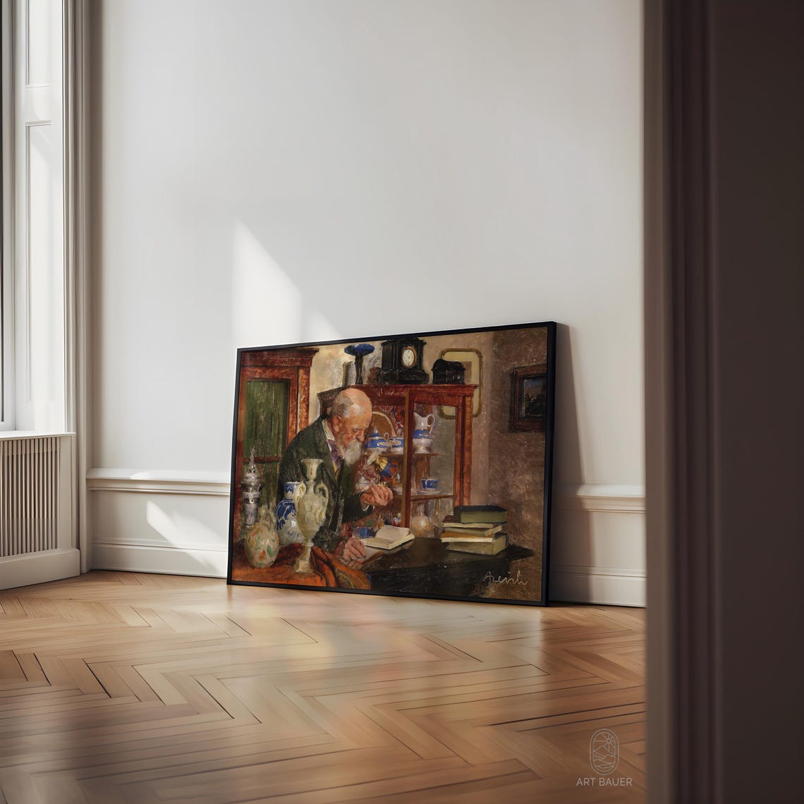 Adolf Reich 1924 Porcelain Collector Antiques Expert Cabinet Art Print - Image 4