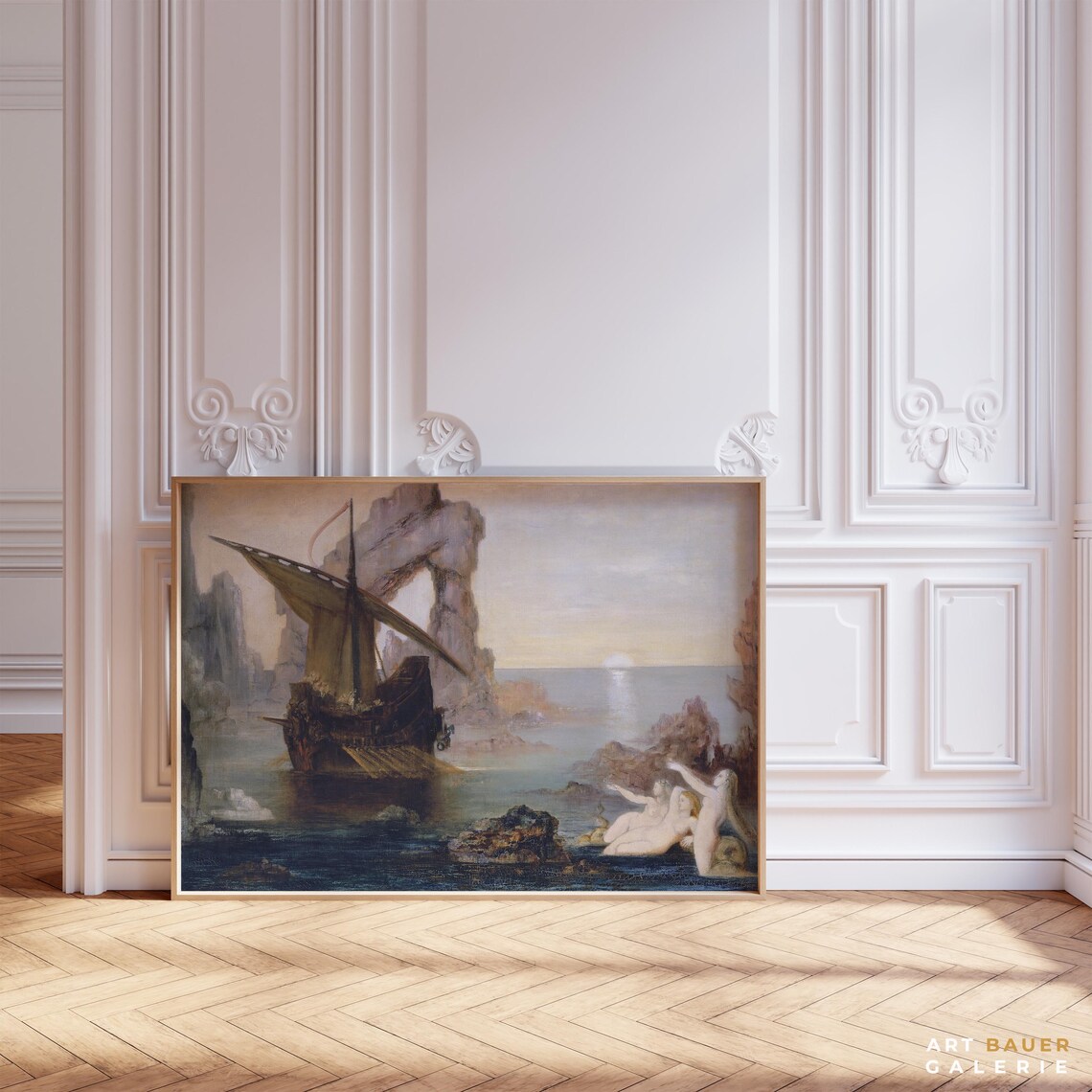 Ulysses and the Sirens, Gustave Moreau Art Print - Image 2