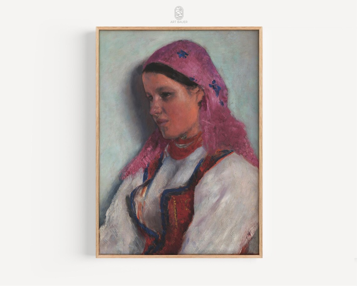 Maksymilian Gierymski Girl From Bronowice 1893 Polish Girl Portrait Print