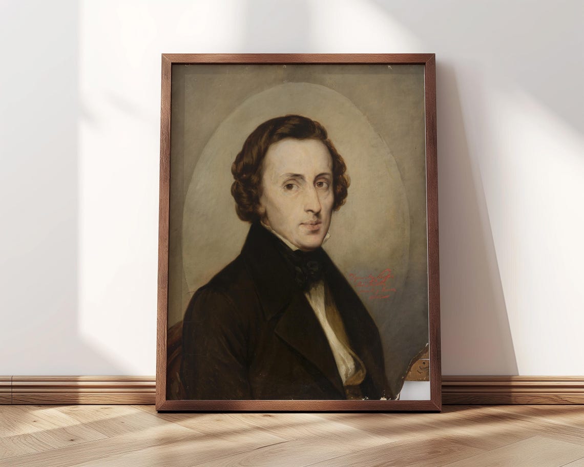 Frederic Chopin Portrait Stattler 1858 Classical Composer Wall Poster - Image 5