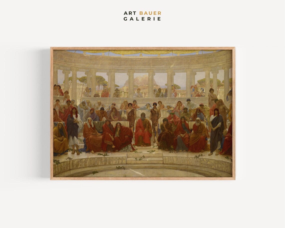 William Richmond An Audience In Athens 1884 Greek Theatre Scene Poster - Image 5
