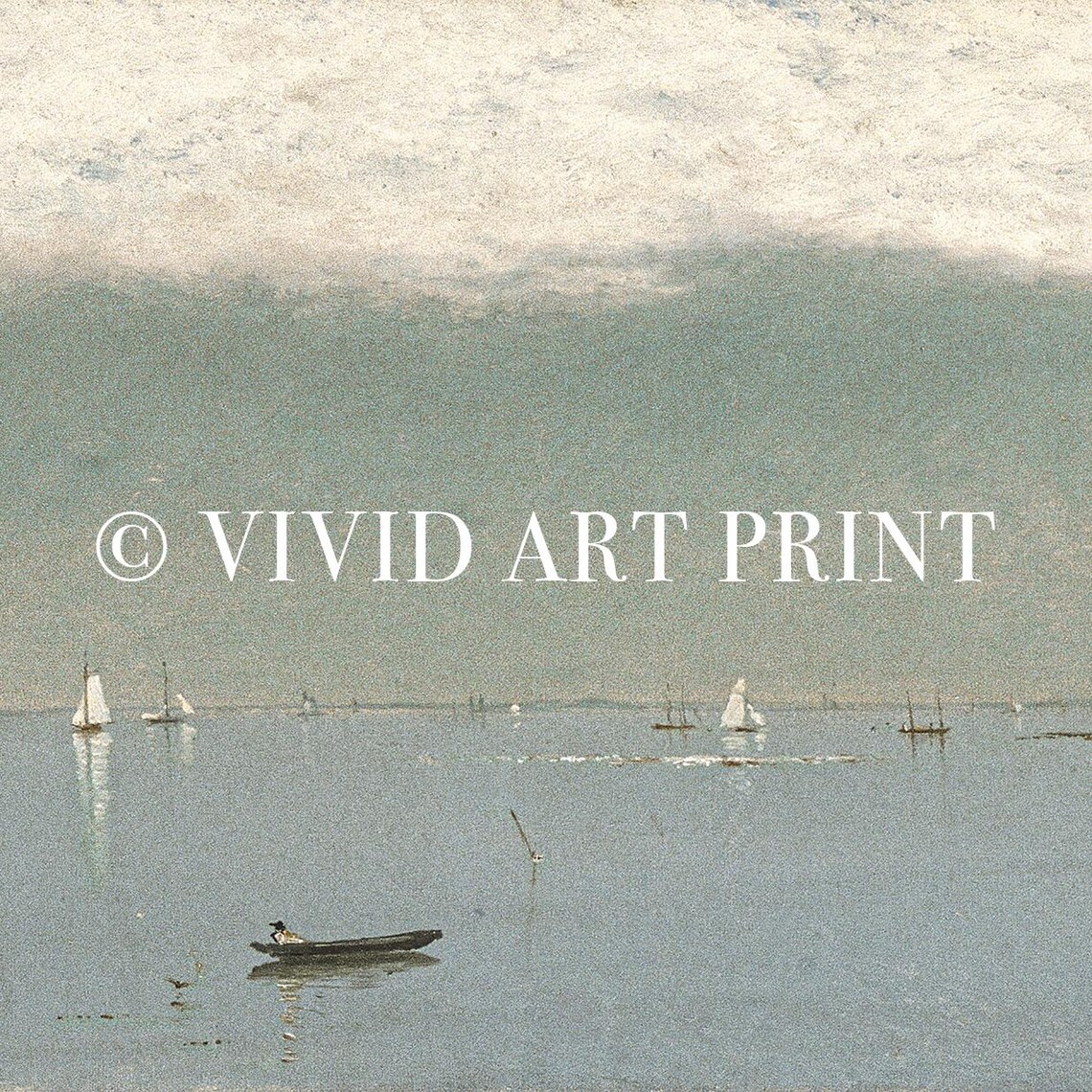Seascape Sailboat Vintage Landscape Art Print - Image 4