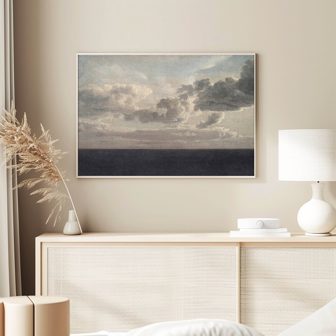 Landscape Vintage Art Clouds Over Sea Antique Versatile Decor Home Wall Art Vivid Art Print Cs 301 - Image 3