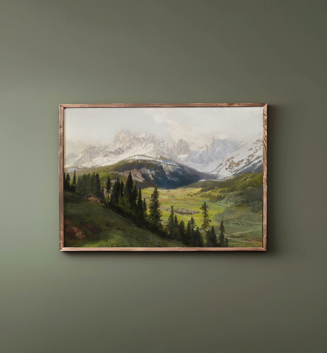 Mountain Landscape Painting Art Vintage Instant Home Decor Vivid Art Print Dv 109 - Image 3
