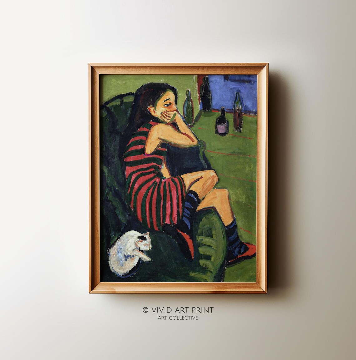 Vintage Modernist Bold Expressionist Retro Home Decor