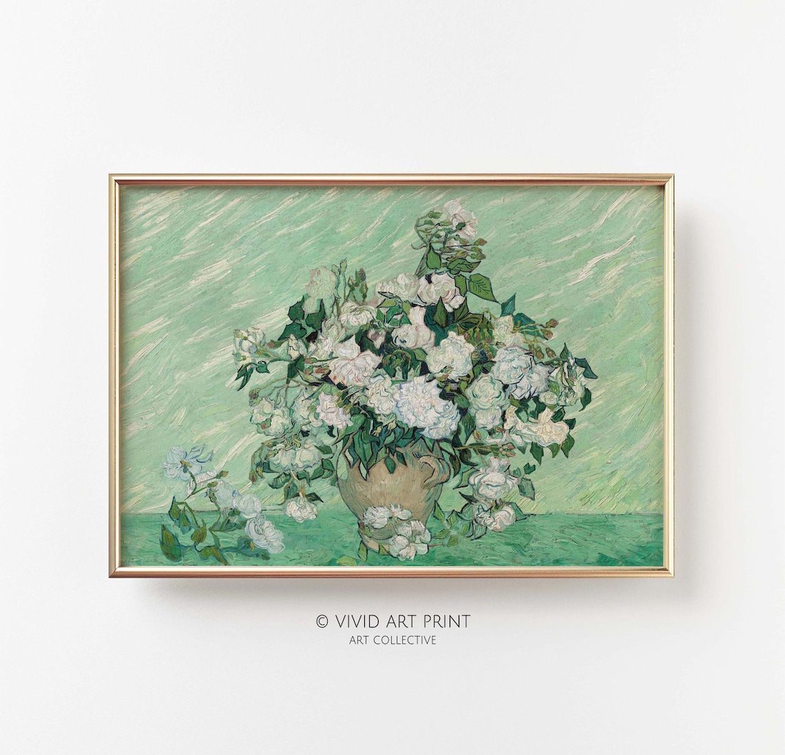 Roses Still Life Vintage Floral Art Print