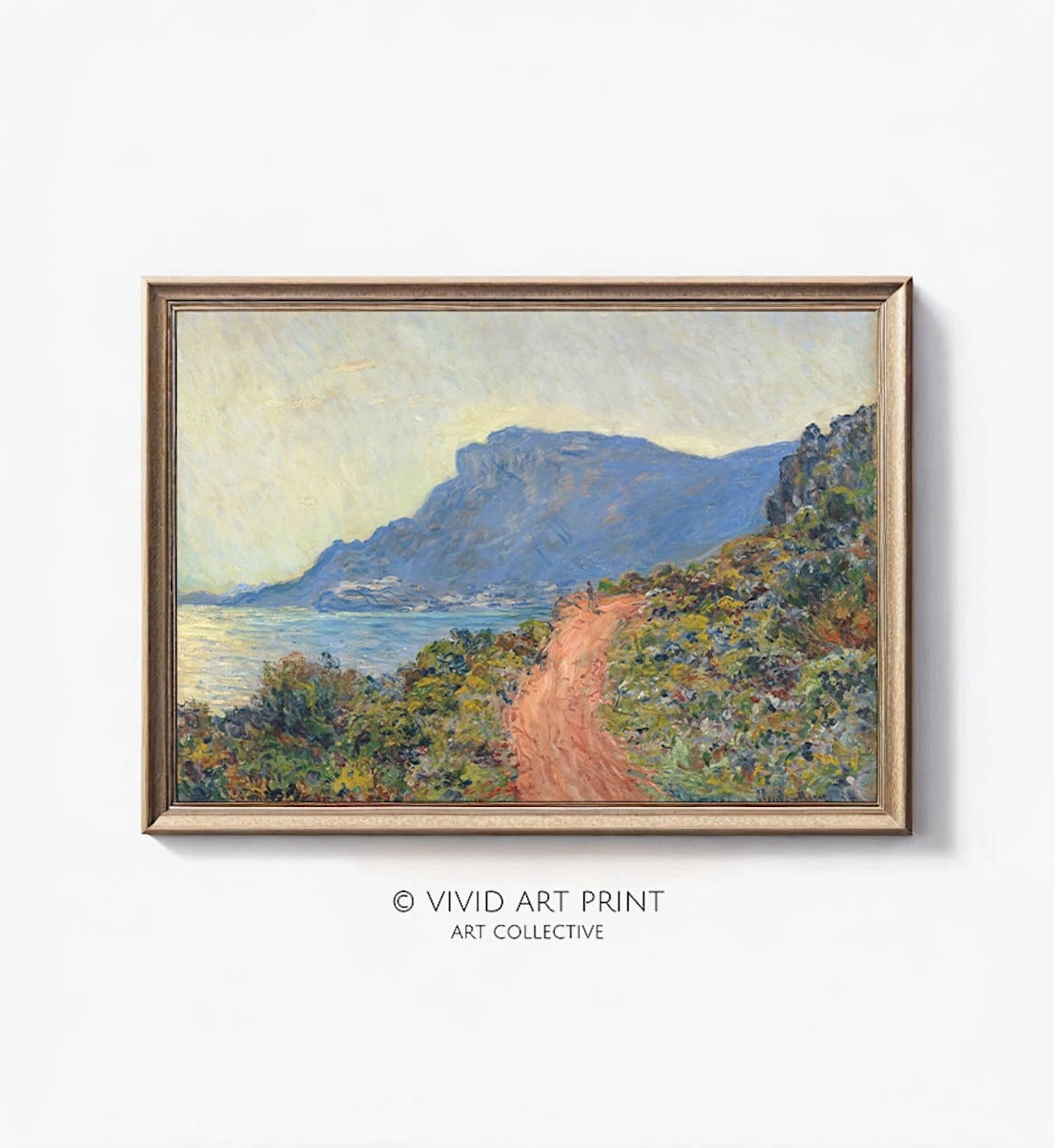 Coastal Landscape, Impressionist Antique Decor