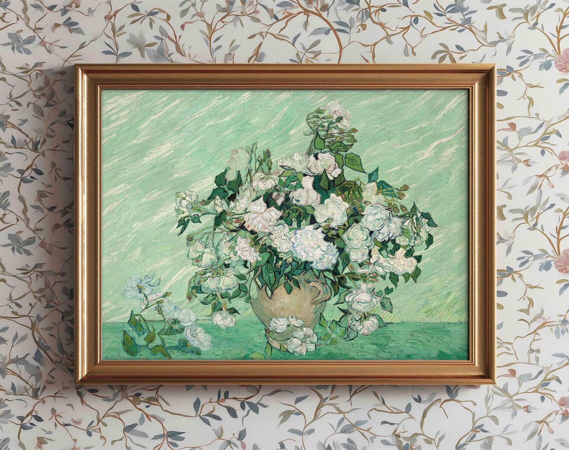 Roses Still Life Vintage Floral Art Print - Image 2