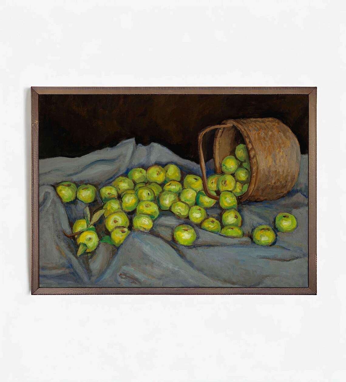 Green Apples Still Life, Vintage Farmhouse Rustic - Image 2