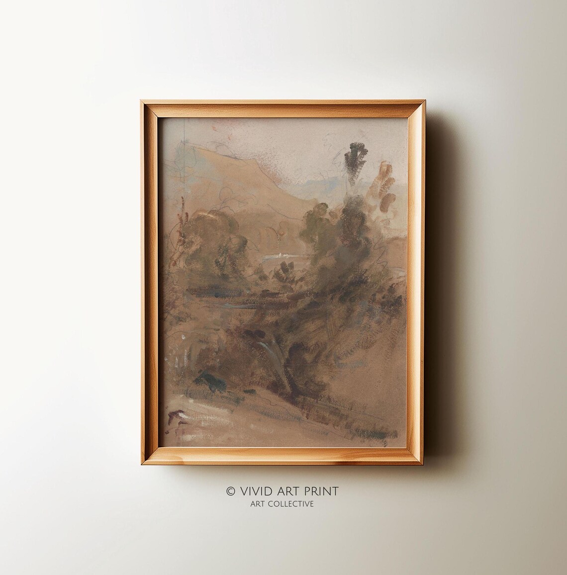 Abstract Landscape, Vintage Romantic Wall Art