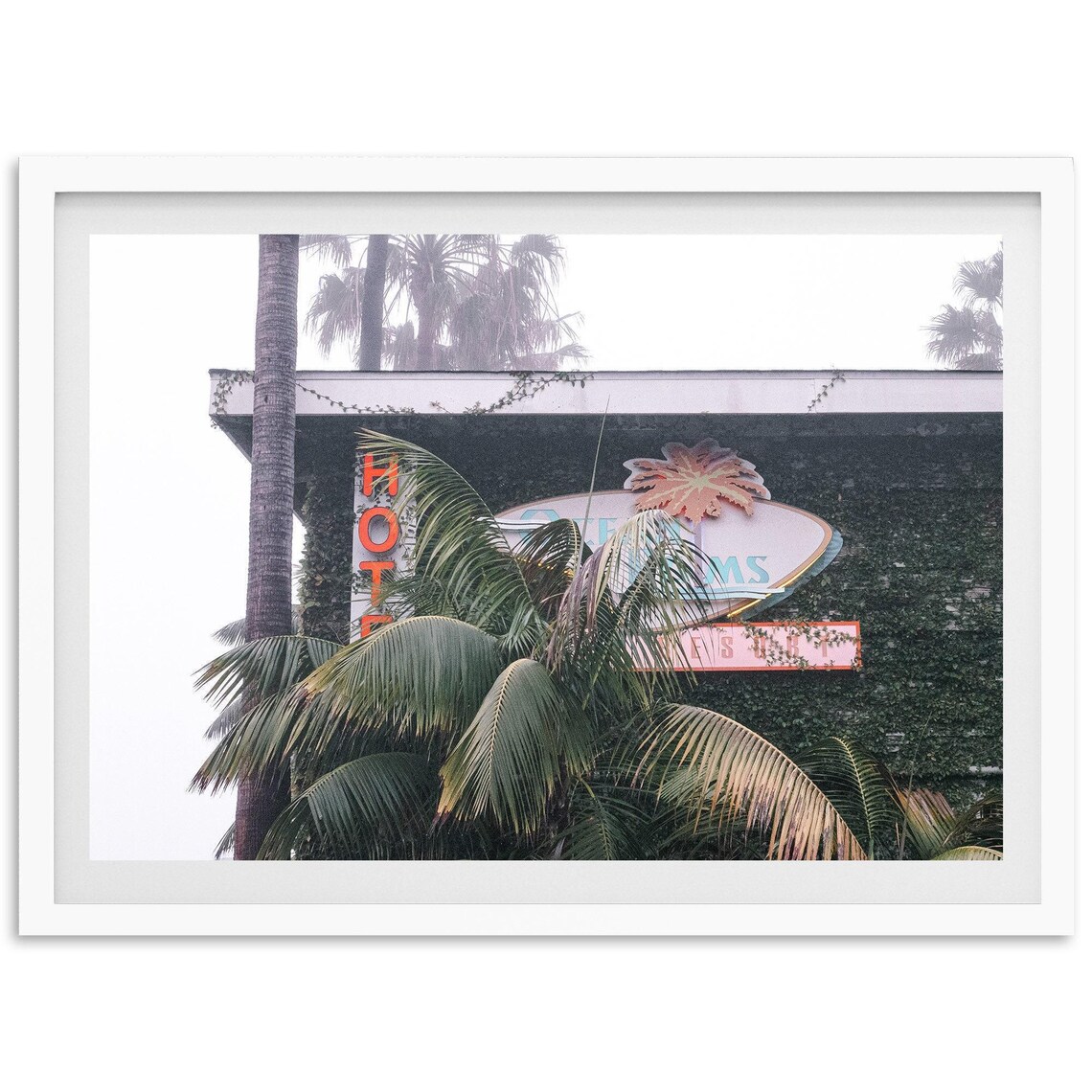 Tropical Hotel Palm Tree Boho Vintage Art Print