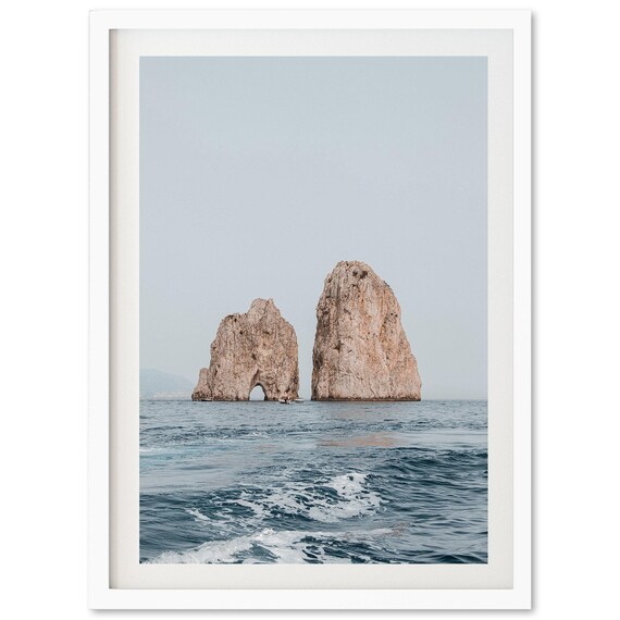 Amalfi Coast Italy Travel Poster, Ocean Sail