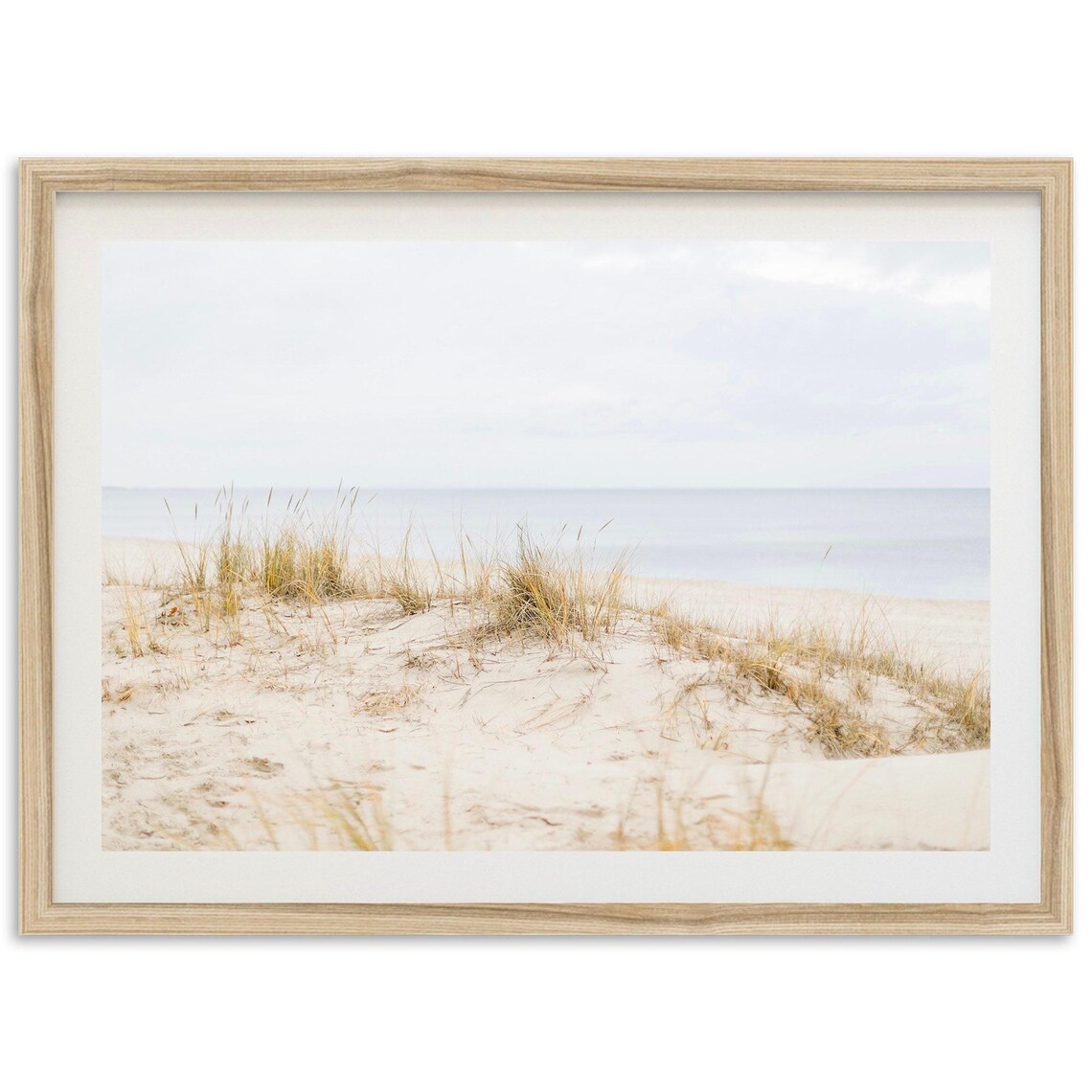 Coastal Beach Photography Art Print, Sea Grass