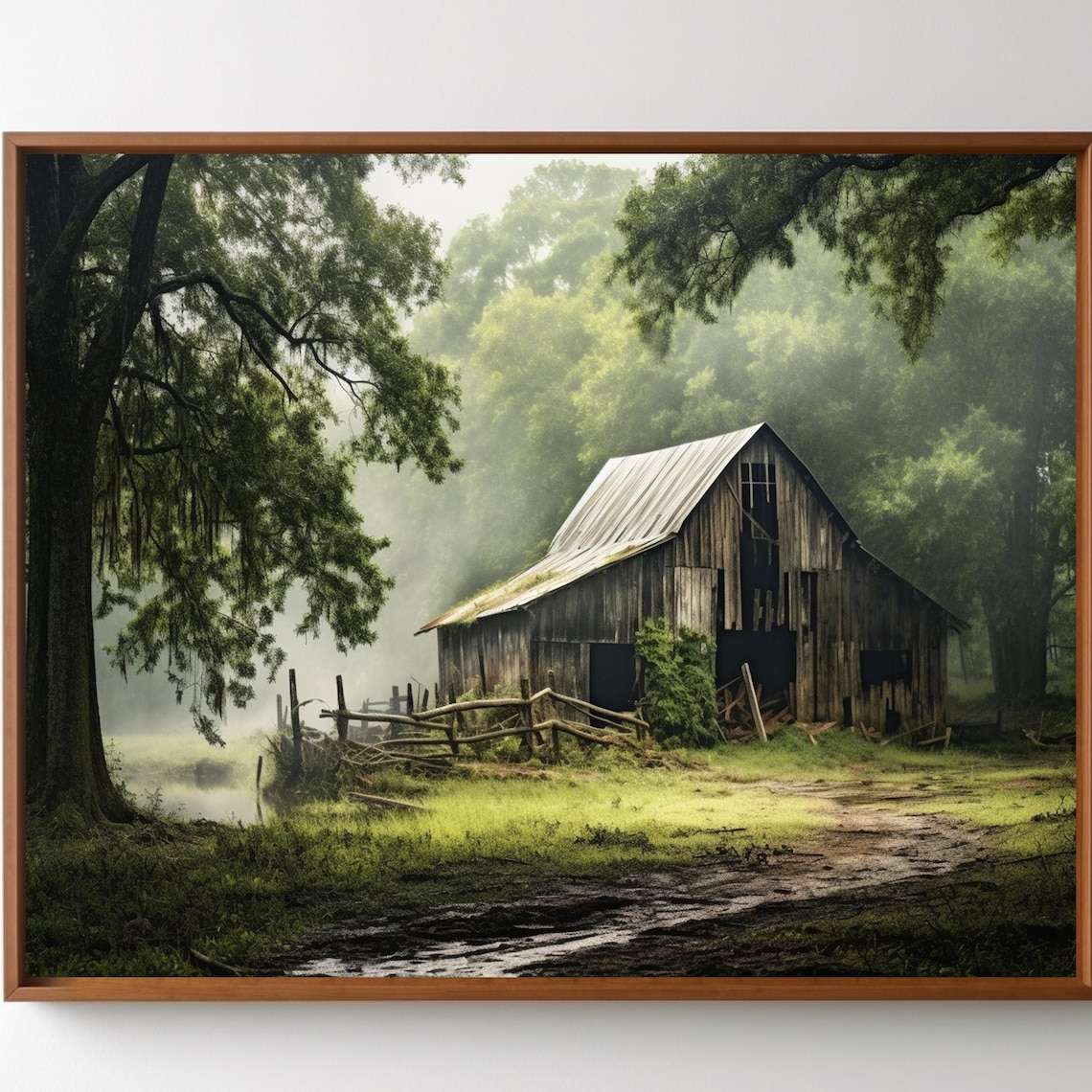 Old Barn Rustic Farmhouse Country Wall Art Print - Image 2