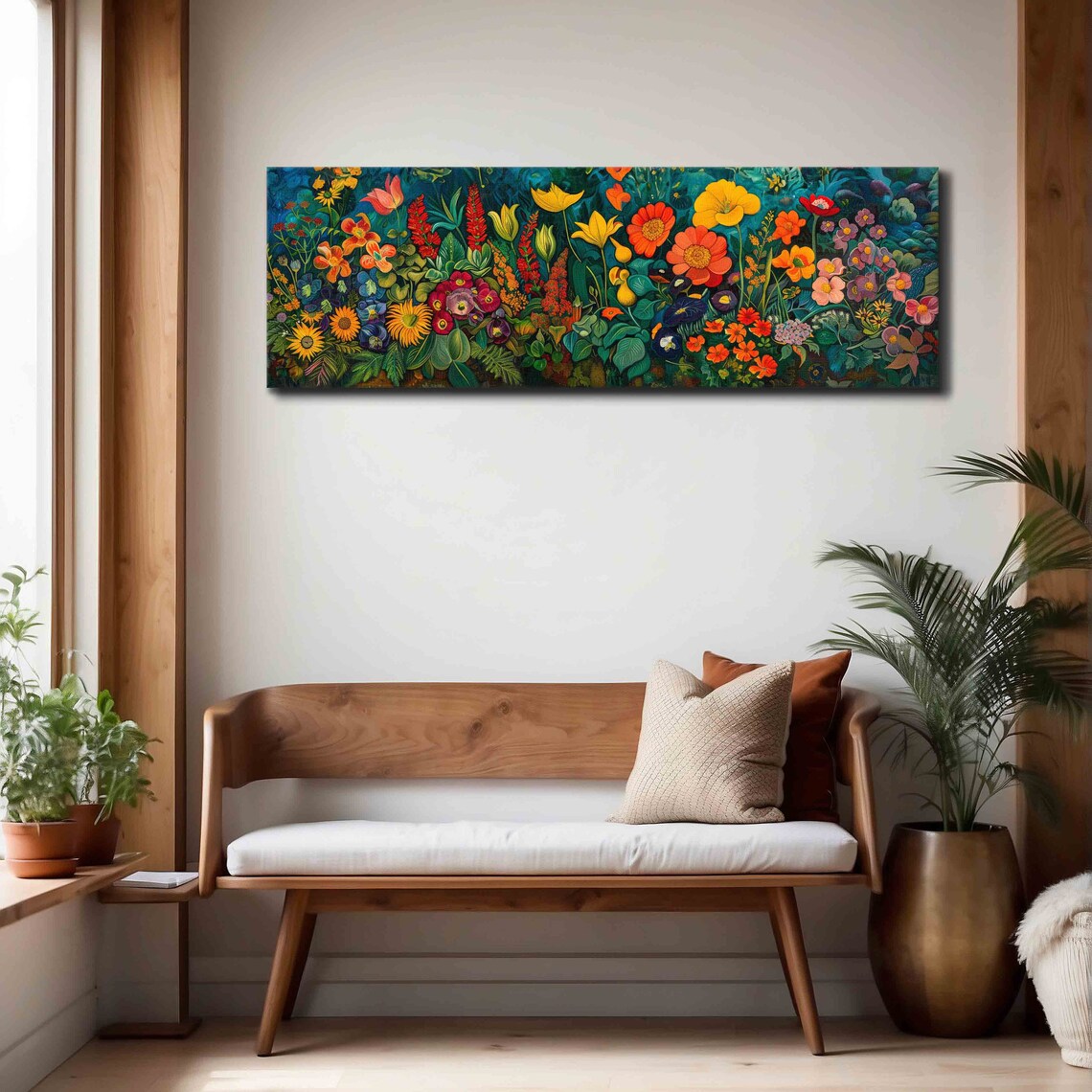 Wildflowers Field, Modern Landscape Wall Art Print - Image 4