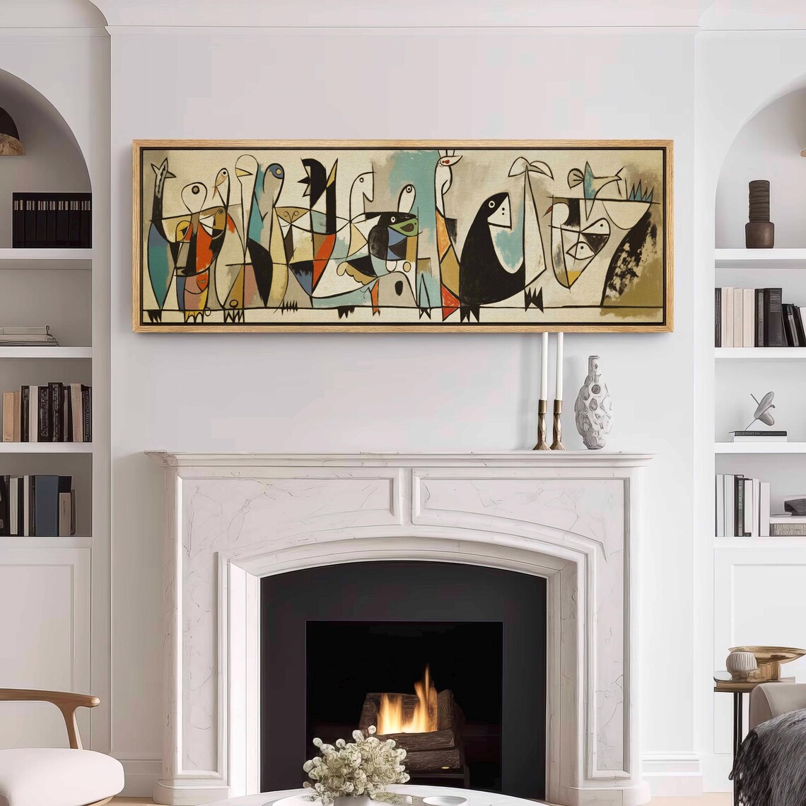 Birds on Wire Mid-Century Modern Wall Art Print - Image 3