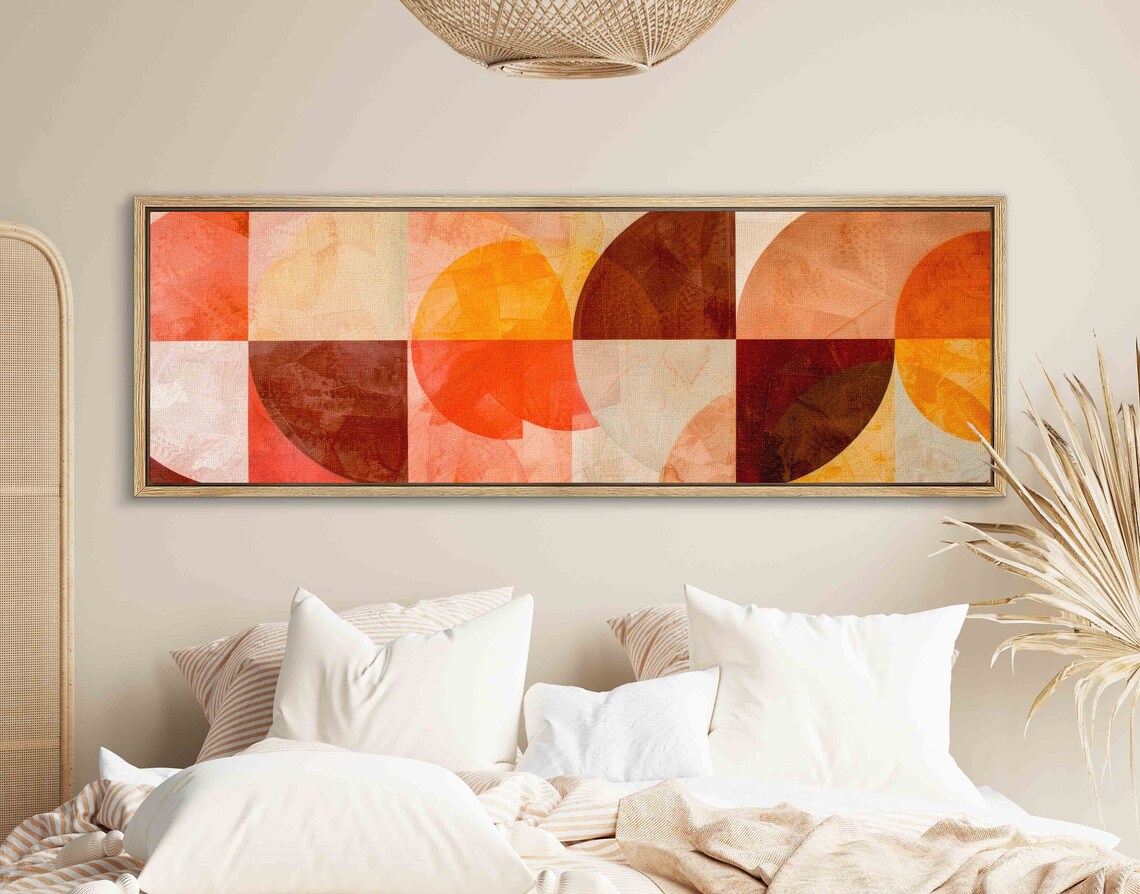 Mid Century Modern Geometric Art Print, Panoramic - Image 2