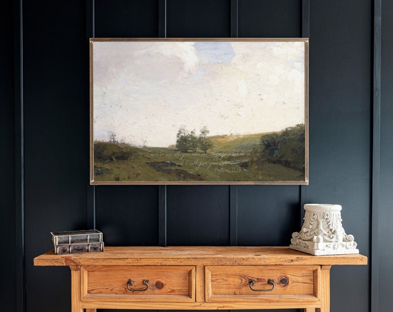 Vintage Landscape With Scripture, Matthew Art Print