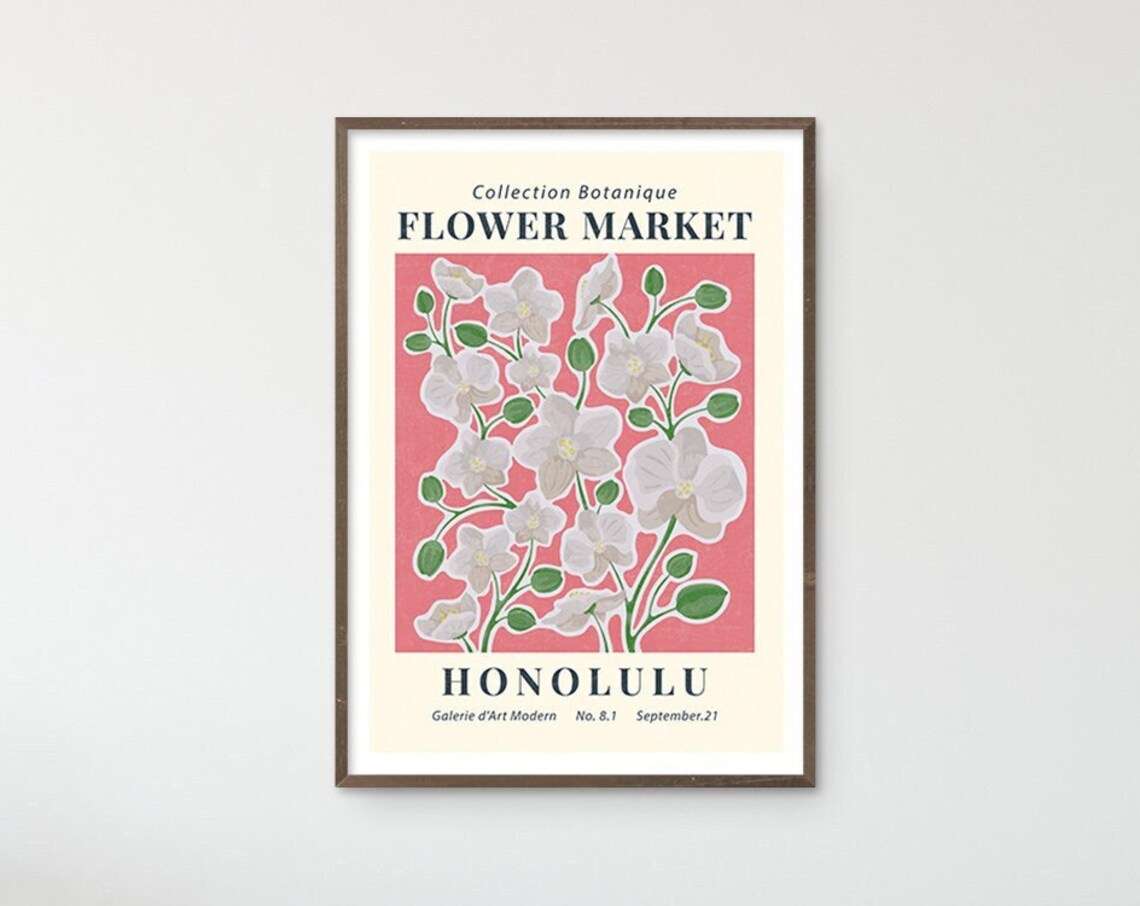 Flower Market Print Wall Art Spring Flowers Poster Floral Art Botanical Art Gallery Museum Exhibition Poster Flower Market Poster - Image 2