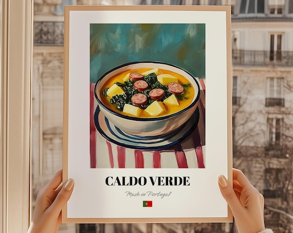 Caldo Verde Print Portuguese Cafe Wall Art Food Painting Cuisine Poster