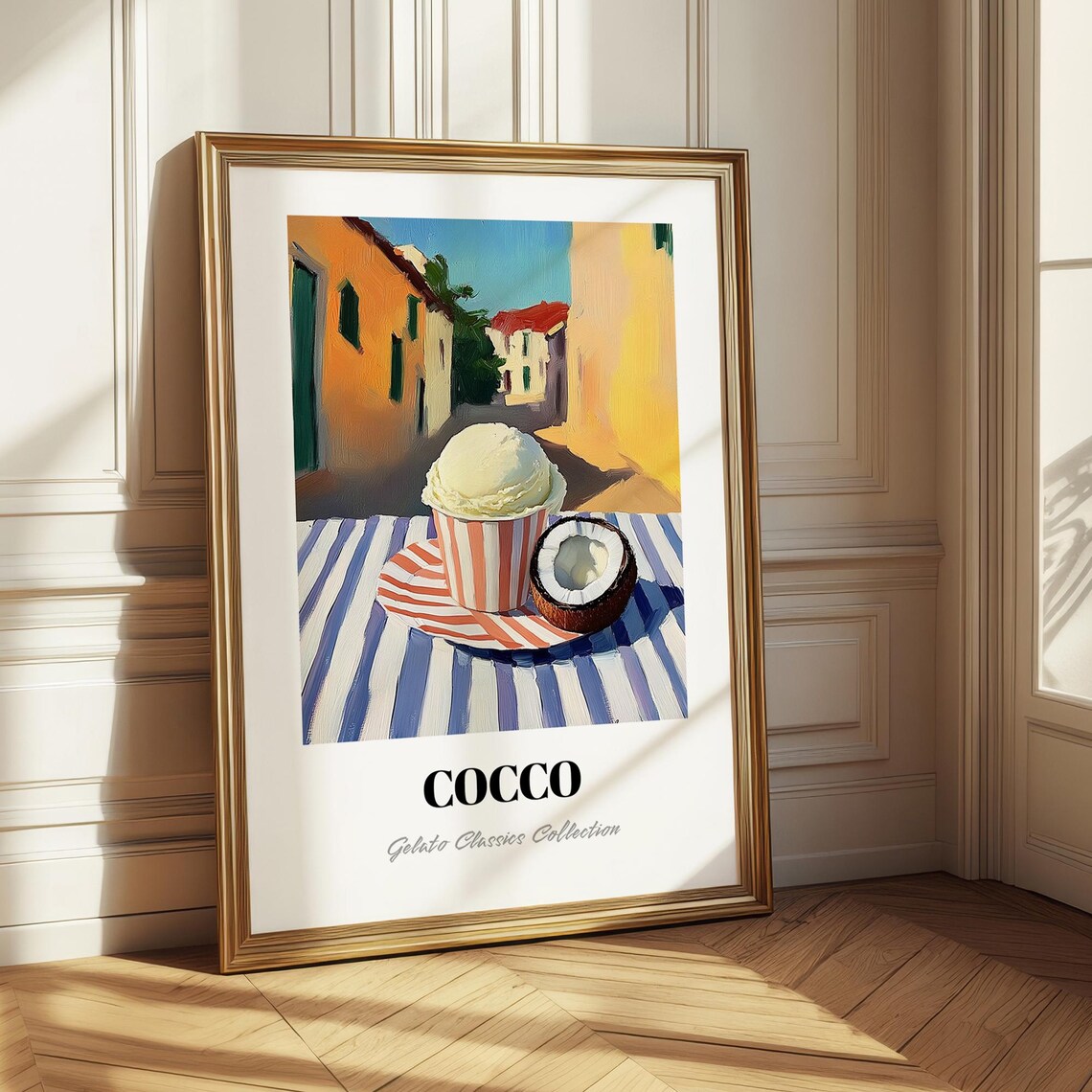 Cocco Italian Gelato Poster Chef Art Print Wall Dining Room