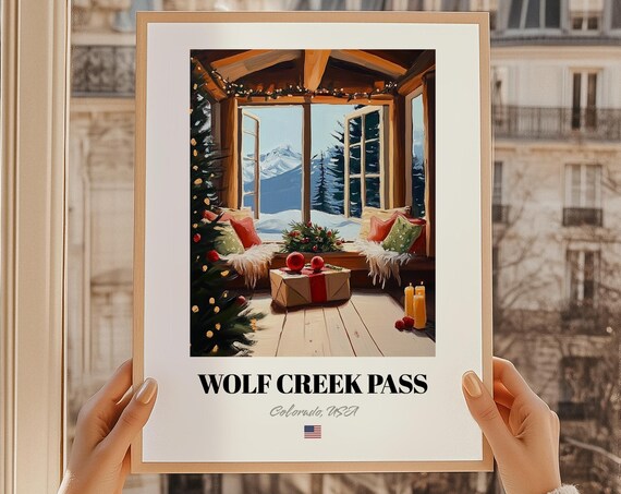 Wolf Creek Pass Colorado Usa Ski Resort Wall Art Print Poster Christmas Gift