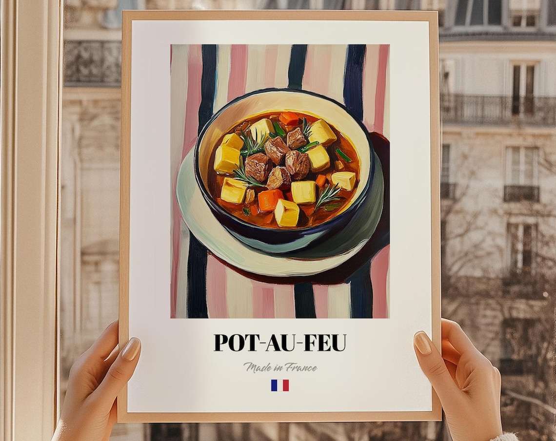 Pot Au Feu Made In France Hearty Beef Stew Potatoes Recipe Poster
