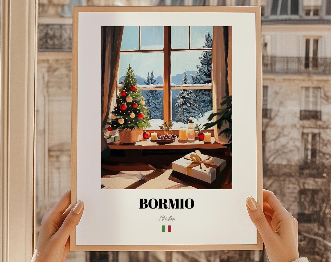 Bormio Italy Ski Resort Wall Decor Print Poster Christmas Gift