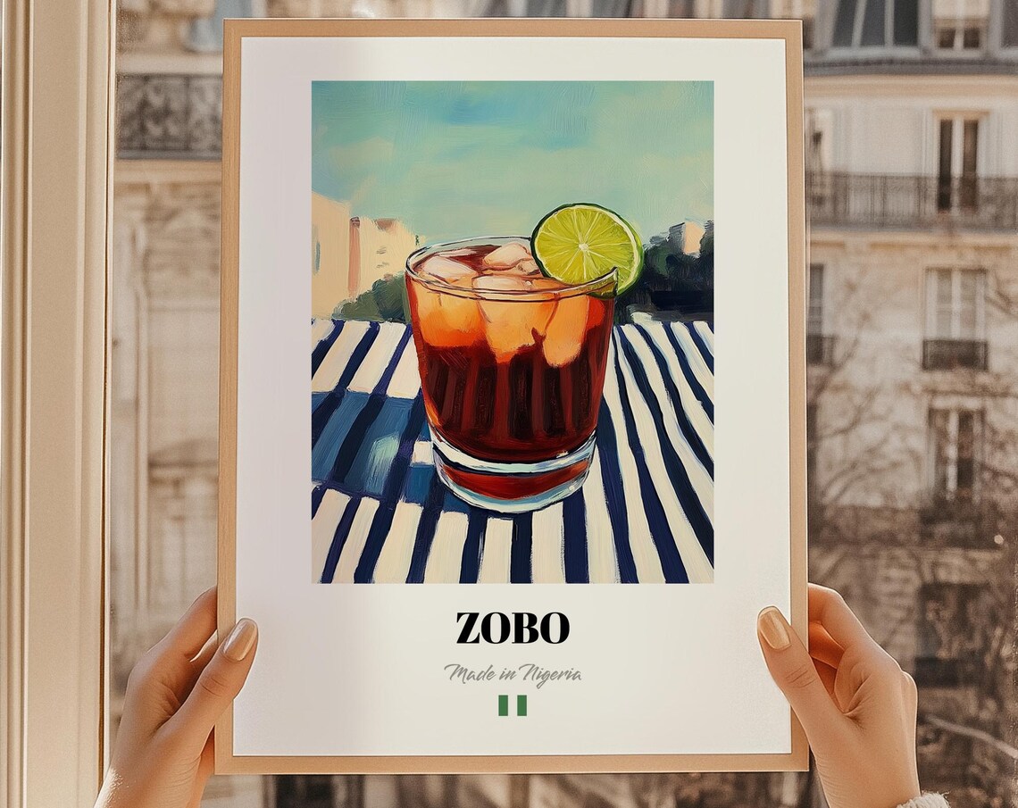 Zobo Nigerian Beverage Poster, Dining Room Decor