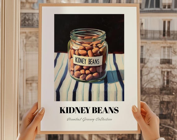 Kidney Beans Grocery Wall Art Diy Pantry Print Cooking Gift Restaurant Decor Kitchen