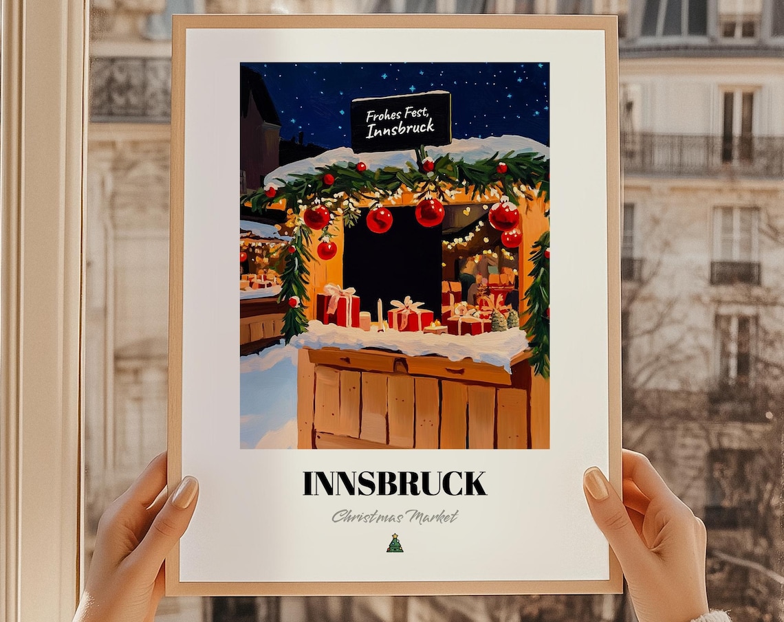 Innsbruck Austria Christmas Market Poster Print