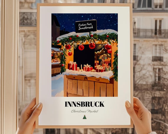 Innsbruck Austria Christmas Market Poster Print