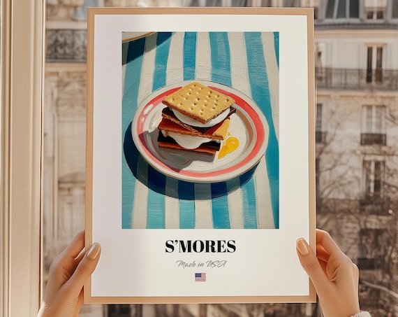 Smores Dessert Cuisine Caf Dcor Wall Art Friend Gift