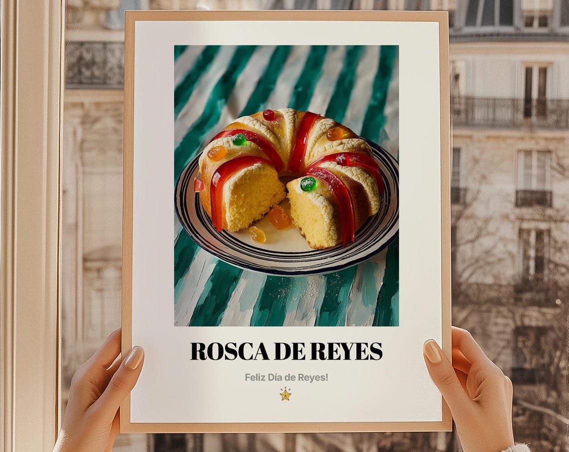 Rosca De Reyes Three Kings Cake Epiphany Day Food Art Poster
