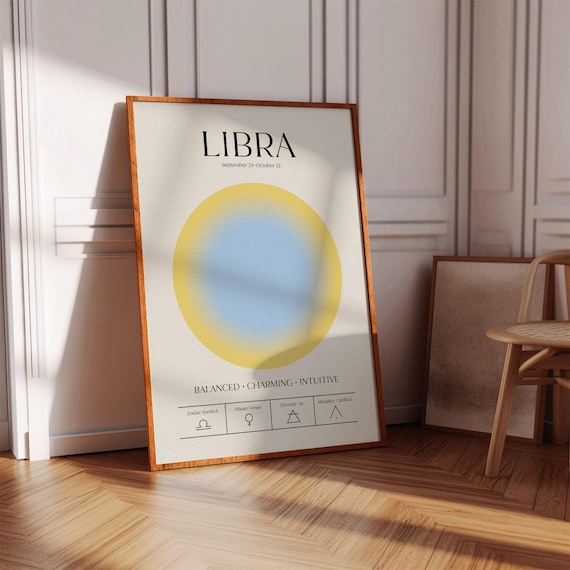 Libra Poster Astrology Wall Art Digital Download