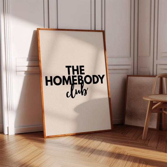 The Homebody Club - Minimalist Poster Print