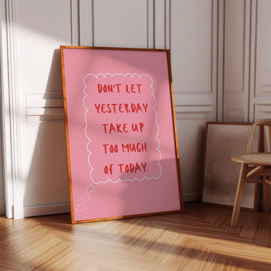 Positive Quote Wall Art Inspirational Print Pink Poster Digital Download