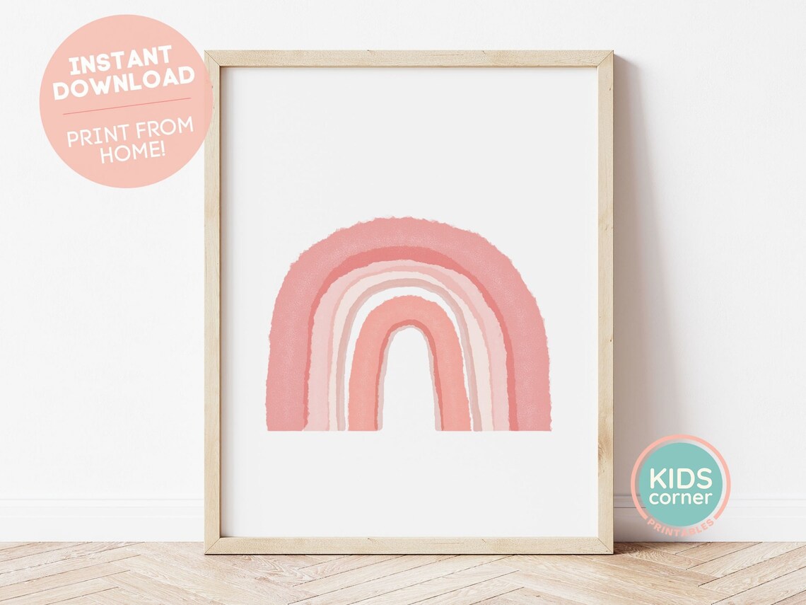 Rainbow Wall Art, Rainbow Nursery Decor Art Print