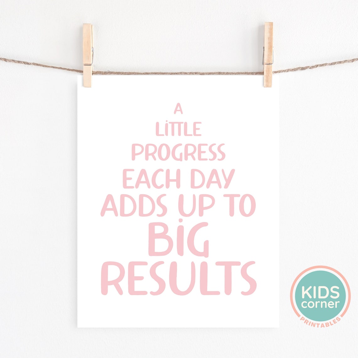 A Little Progress Each Day Adds Up to Big Results Growth Poster - Image 2