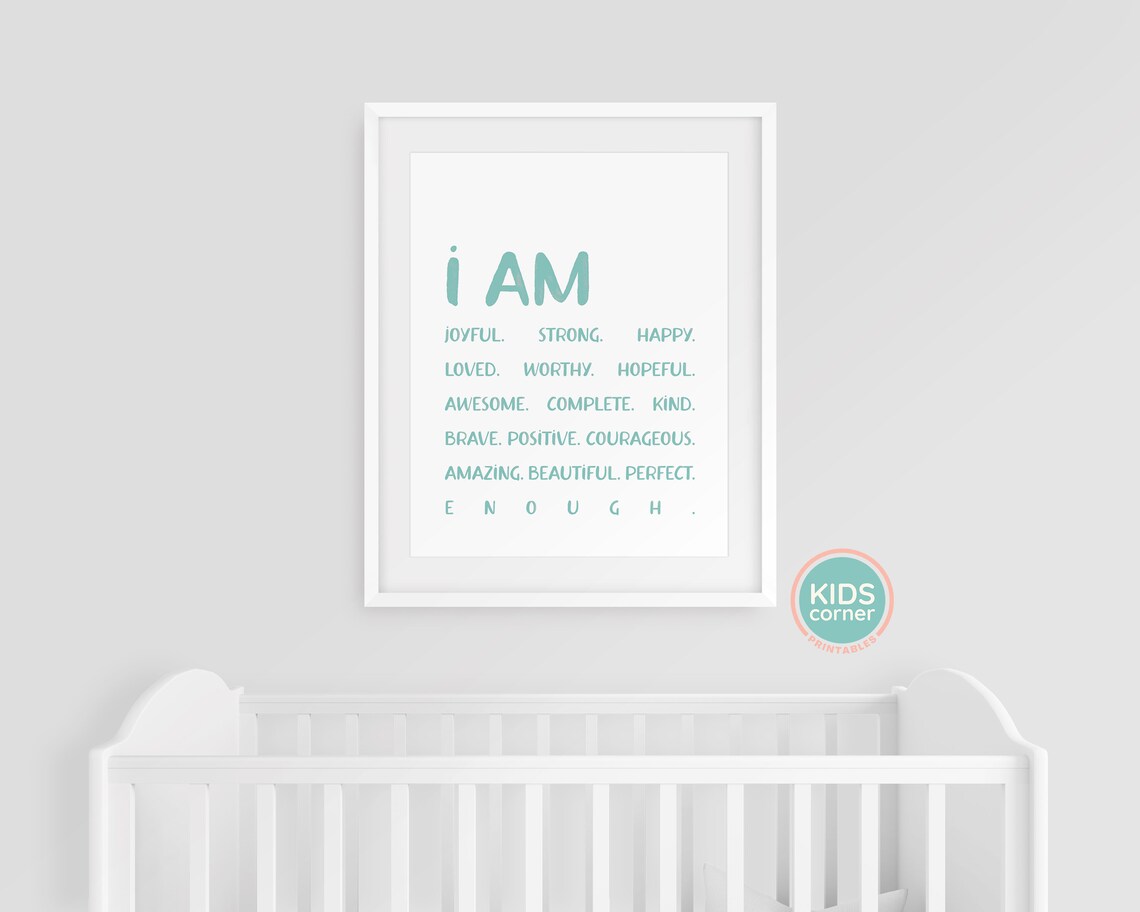 I Am Affirmations Kids Corner Wall Art Print - Image 3