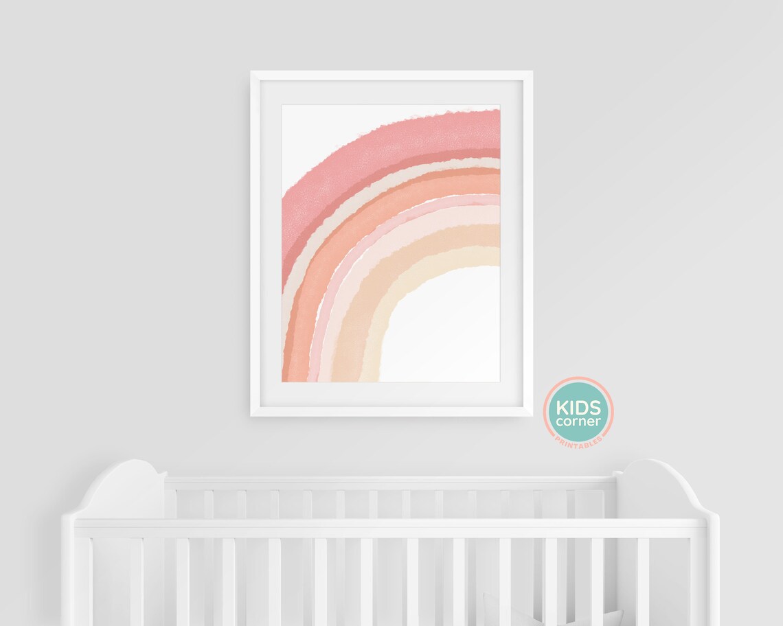 Rainbow Wall Art, Pink Rainbow Nursery Decor - Image 3