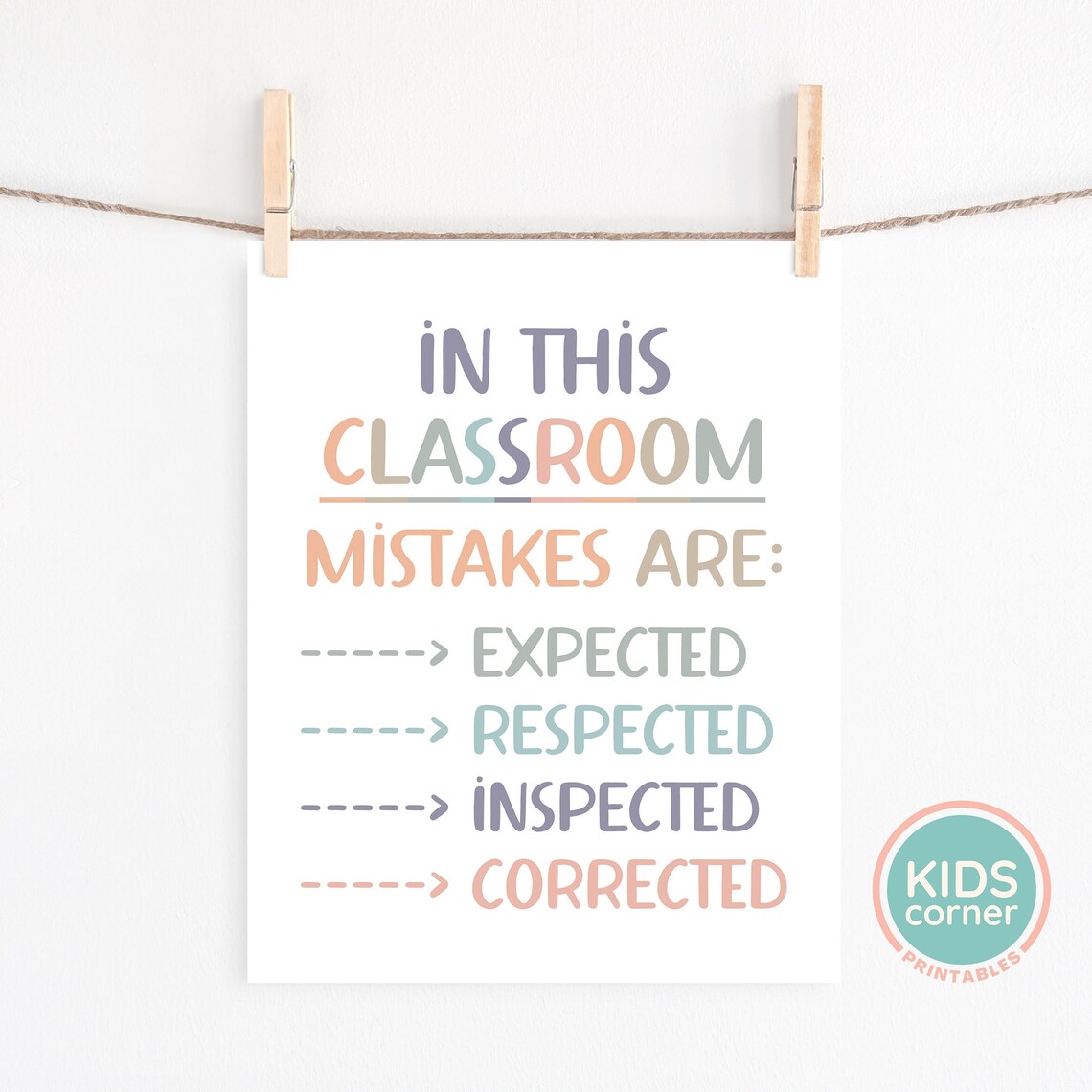 In This Classroom Mistakes Are Expected Print - Image 2