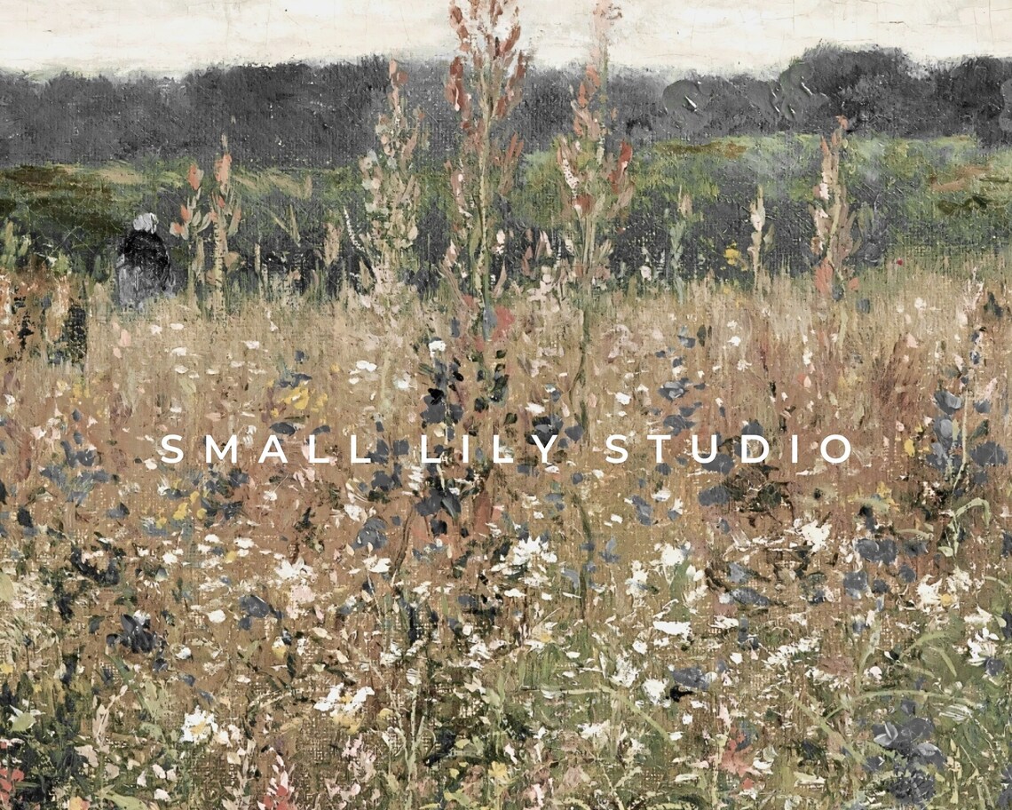 Warm Tones Summer Wildflower Field Rustic Countryside Vintage Poster - Image 4