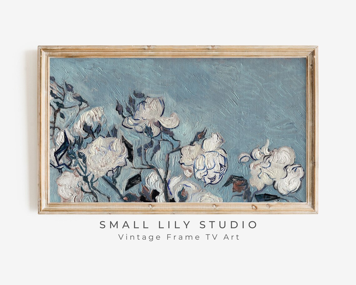 Spring Floral Oil Painting Art Print, Vintage Flowers