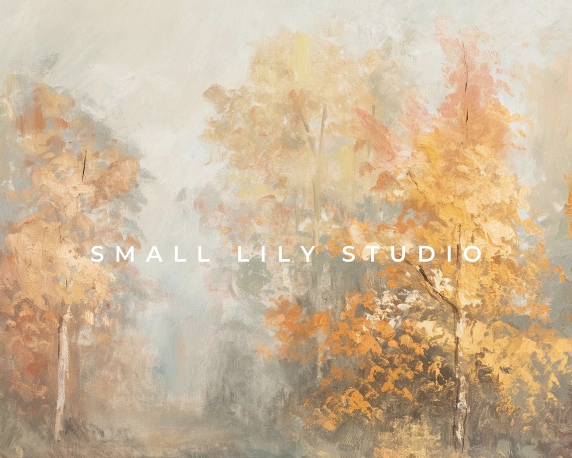 Fall Frame Tv Art Orange Trees In Fog Fall Colors Farmhouse Painting Misty Autumn Country Landscape Frame Tv Art Autumnal Tv361 - Image 4