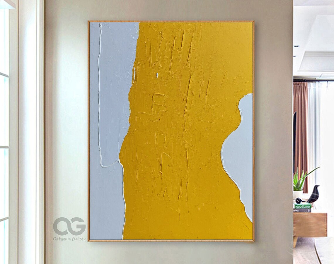 Minimalist Yellow Abstract Lady's Body Art Print
