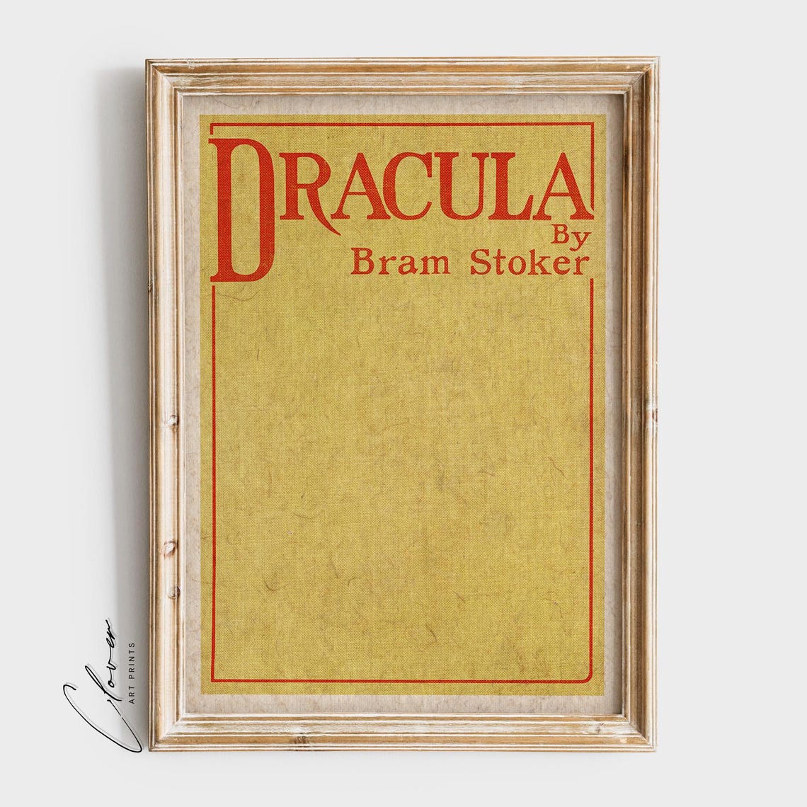 Dracula First Edition Book Cover Bram Stoker Yellow Cloth Poster