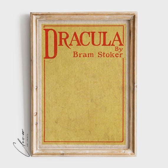 Dracula 1st Edition Book Cover Print Bookish Gift For Gothic Book Readers Dark Academia Vintage Classic Book Print