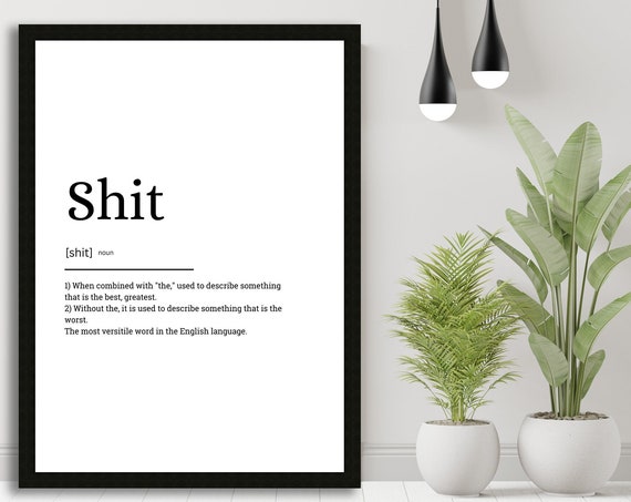 Swear Word Definition Print Wall Art Prints Quote Print Wall Decor Minimalist Poster Minimalist Print Modern Art Print Definition